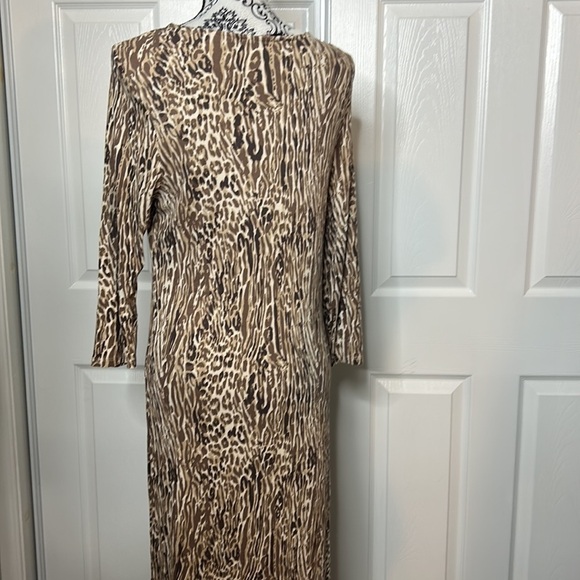 Gili Long Sleeve Lightweight Sweater Dress High Slit L Modest - Picture 3 of 5
